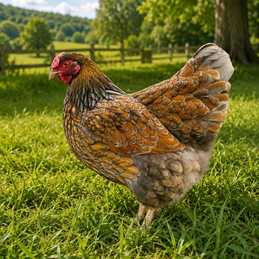 Blue Laced Gold Wyandotte Hen